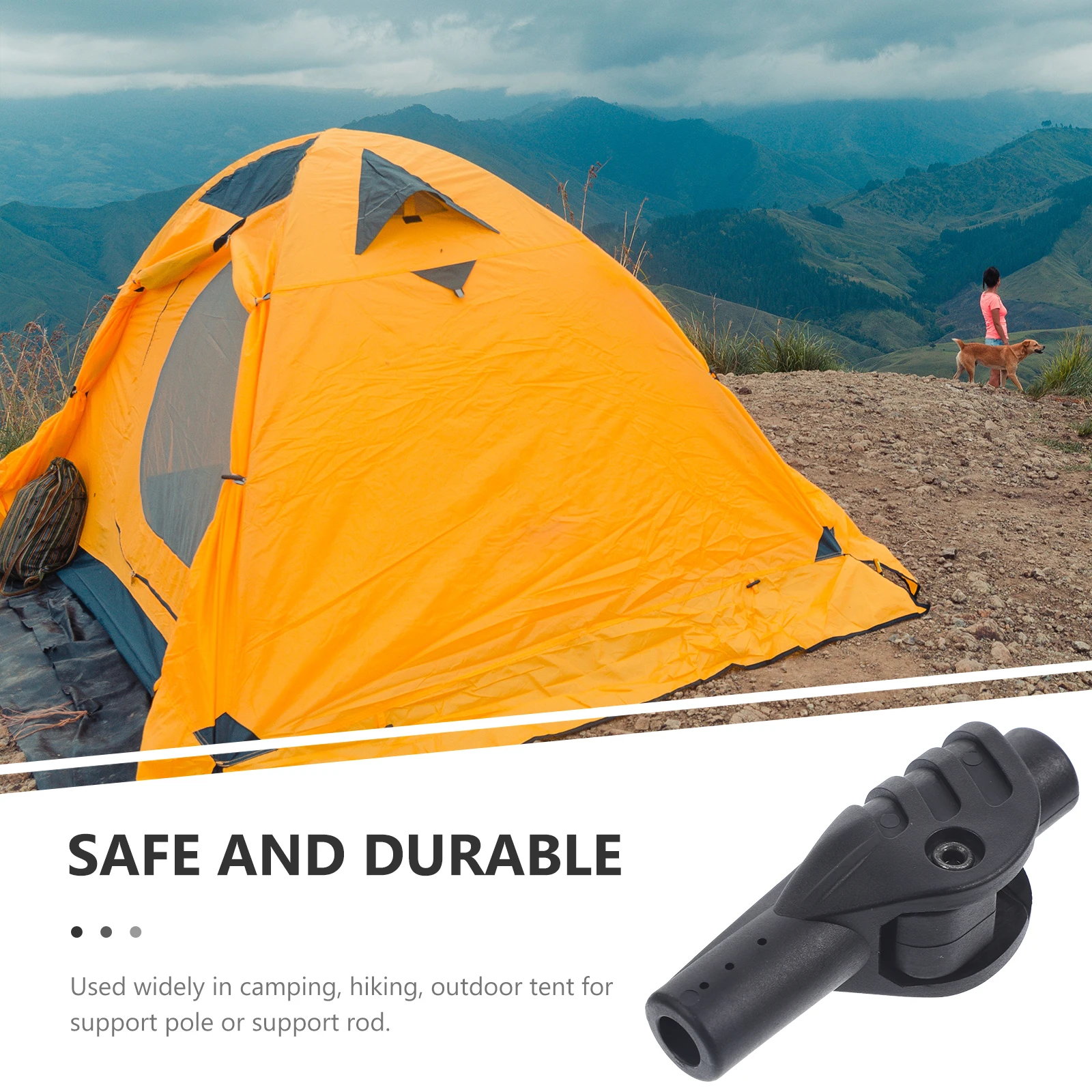 

Tent Support Rod Joint Connector Parts Lightweight Plastic Camping Hiking Accessories Stable Windy Weather Easy Compact