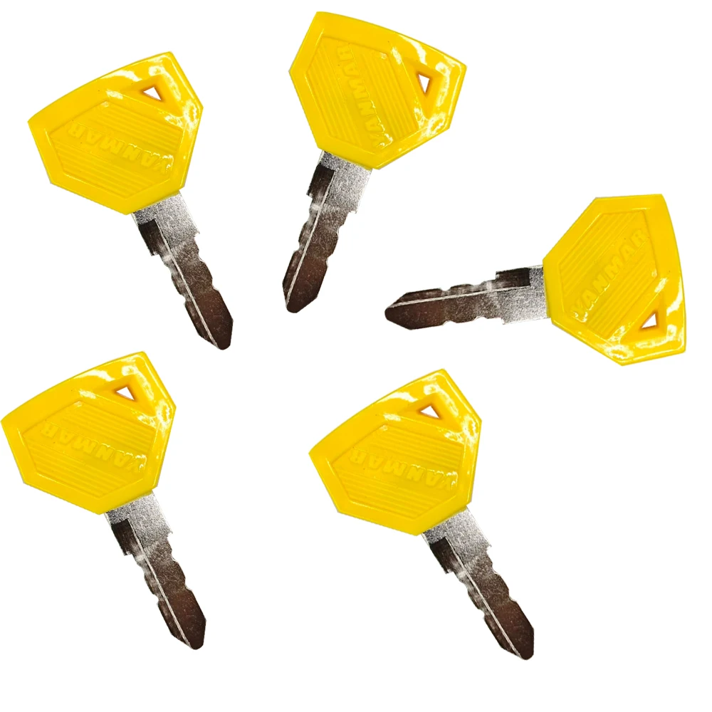 20/10/5/2/1 قطعة مفتاح إشعال جديد 52160 مفاتيح لـ Yanmar Excavator Grader Dozer (أصفر) #4