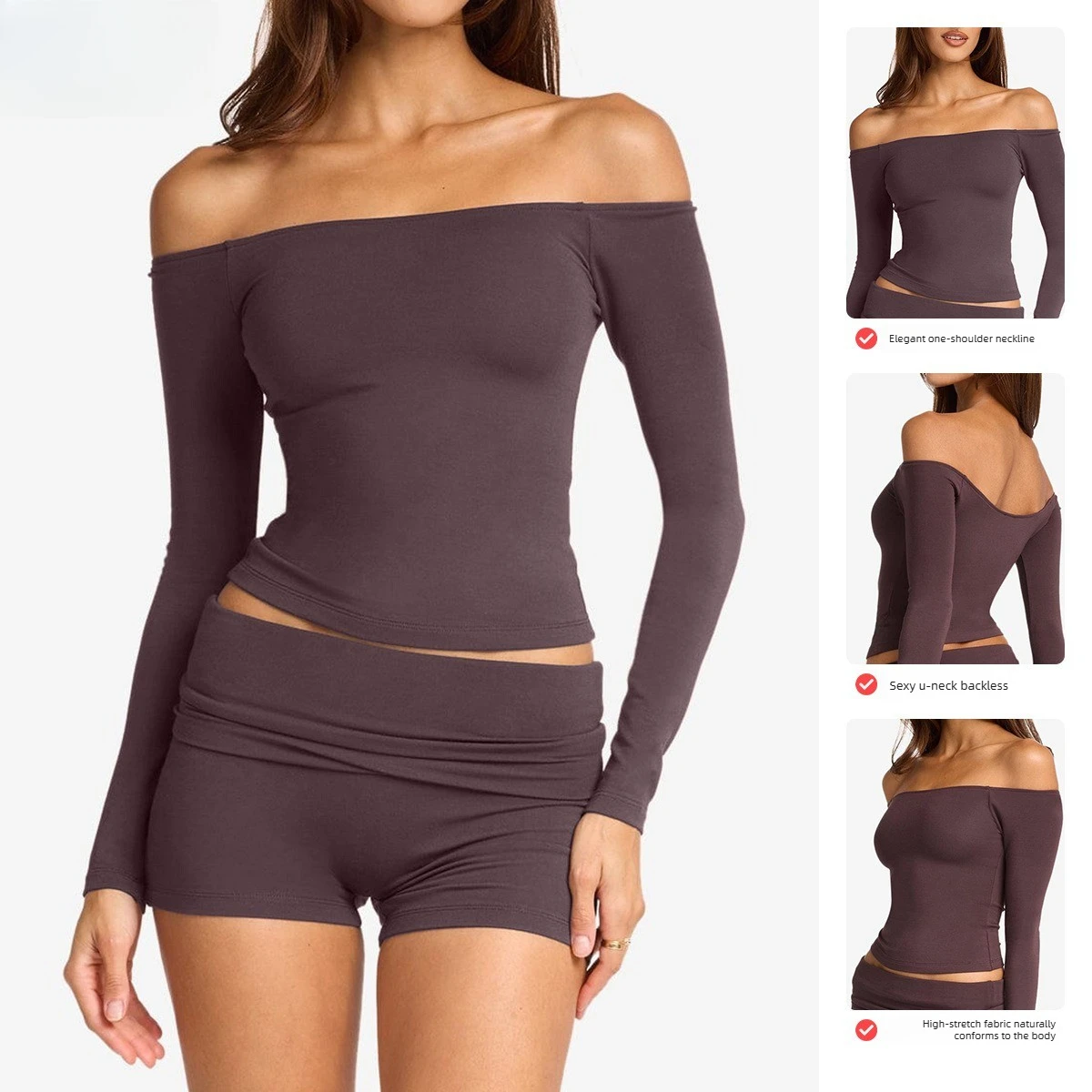 เสื้อโยคะผู้หญิงแบบเปิดไหล่ แข - Pilates Yoga Top บทวิจารณ์และราคา