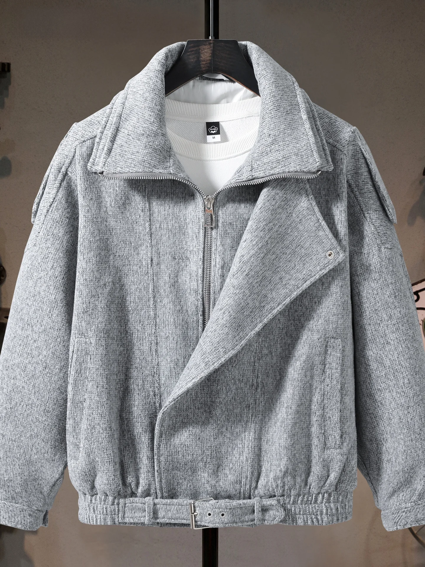 

Мужская вязаная шерстяная куртка-жакет утепленная, повседневная, в американском уличном стиле, для весенне-осеннего сезона, модная верхняя одежда