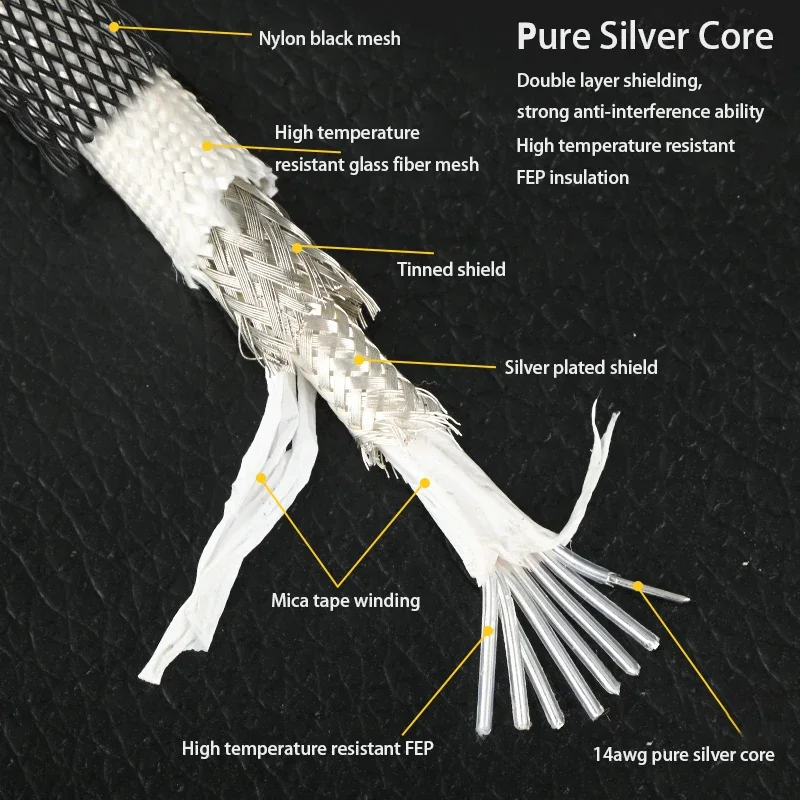 Full Shielding ความบริสุทธิ์สูง Pure Silver Core Ethernet Cat 8 40Gbps 2000MHz ความเร็ว Lan RJ45 เครือข่ายสายแพทช์