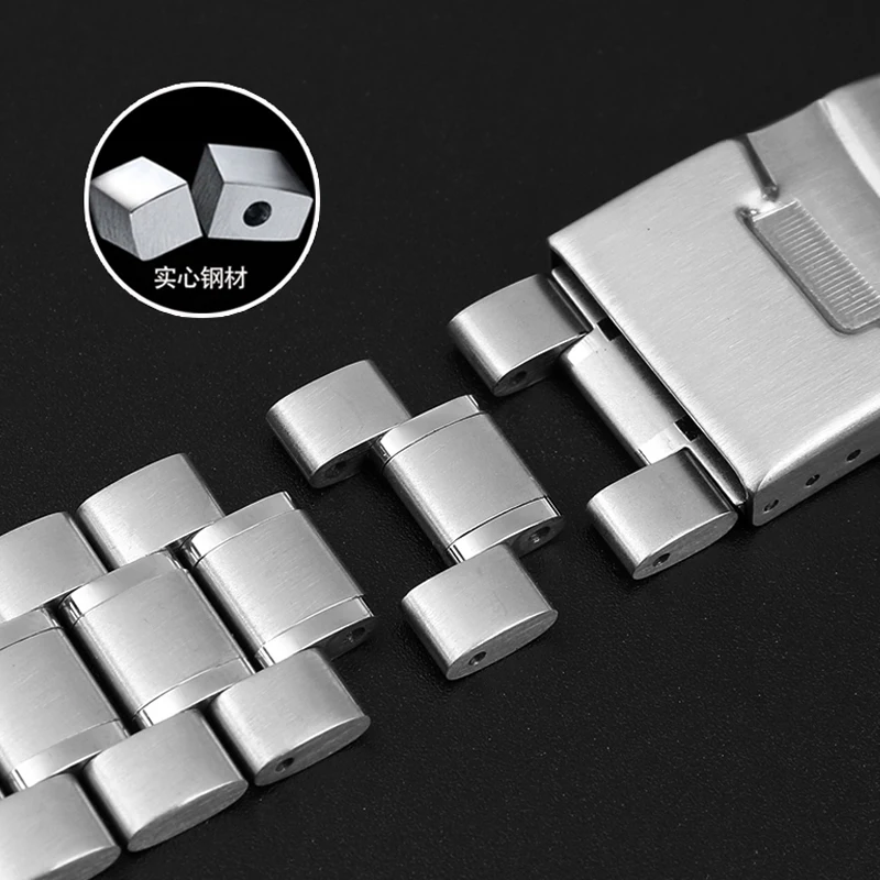 Stainless Steel Watchband Curved Strap For Casio EFR-526/303/304/530/556/552 Men\'s BEM-506/501 Bracelet Wristband 20mm 22mm 24mm