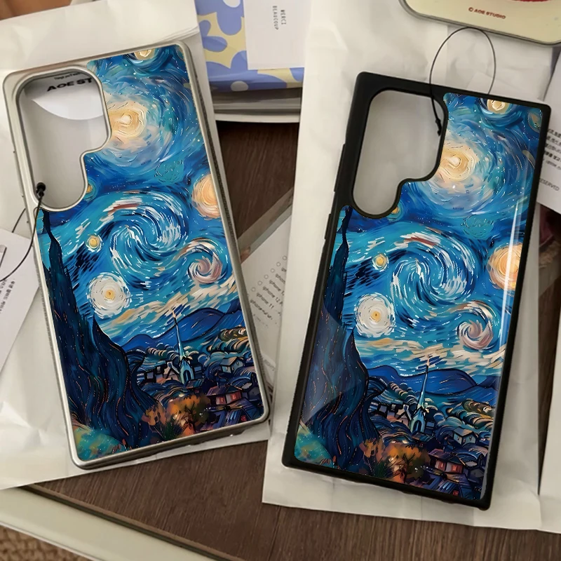 Wunderschönes Ölgemälde-Epoxid-Handyhülle mit Fallschutz FÜR Samsung Galaxy 23/24/25/26 Plus FE ULTRA EDGE