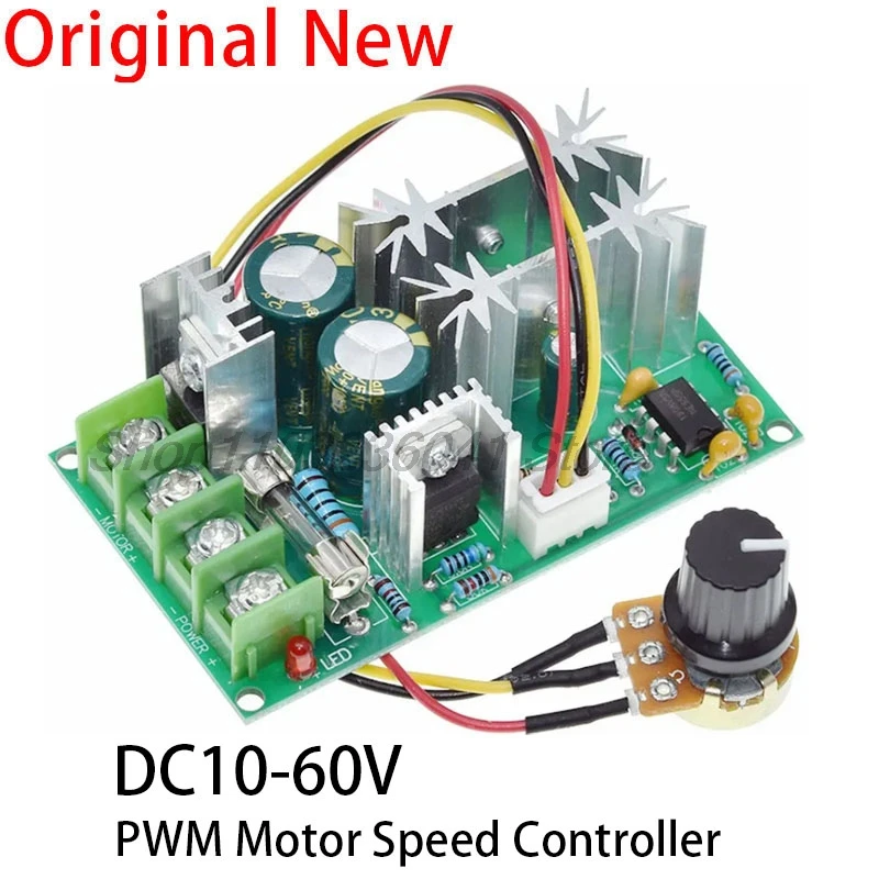 DC10-60V dc 10-60v controle de velocidade do motor pwm interruptor controlador de velocidade do motor 20a regulador de tensão de corrente módulo de acionamento de alta potência