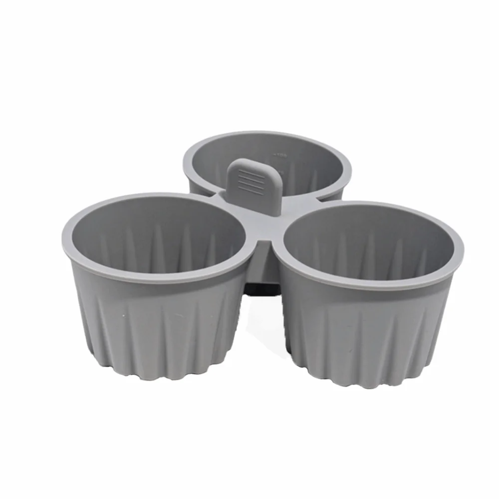 3 Grids Steamed Egg Mold Reusable Design Silicone Air Fryer Egg Mold Durable BPA Free Air Fryer Baking Cup Baking Kitchen