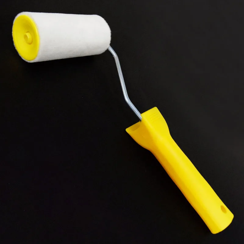 4-Inci 30/40 Sikat Rol Wol Asli Rambut Pendek Rambut Halus 10 Cm Pemangkasan Menandai Dinding Penebalan Cat Rol