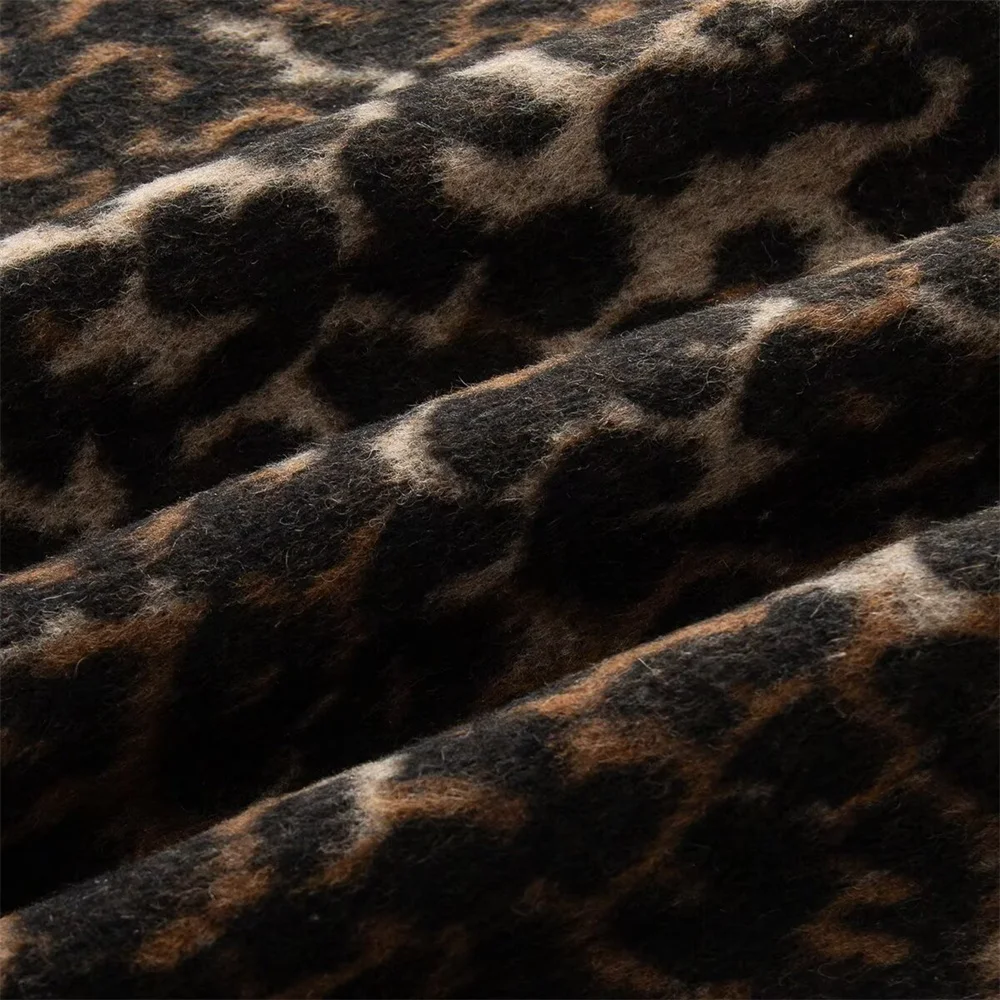 Winter new women's clothing American retro fashion double-sided leopard print wool cotton vest