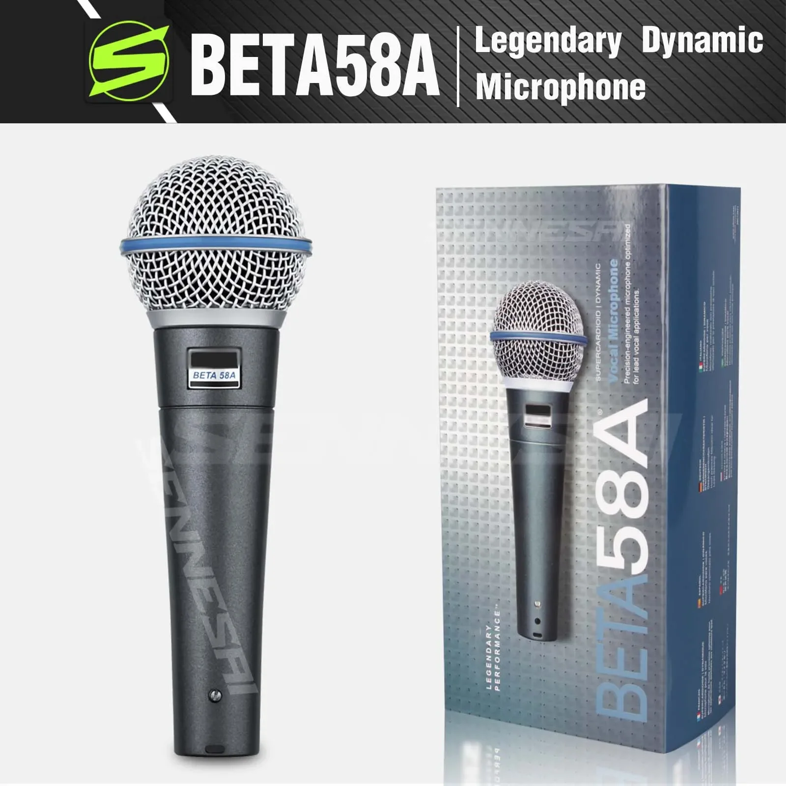 

SENNESAI Top Quality Professional Beta58a Legendary Wired Microphone Grade A Dynamic Vocal Mic Karaoke For Performance Stage