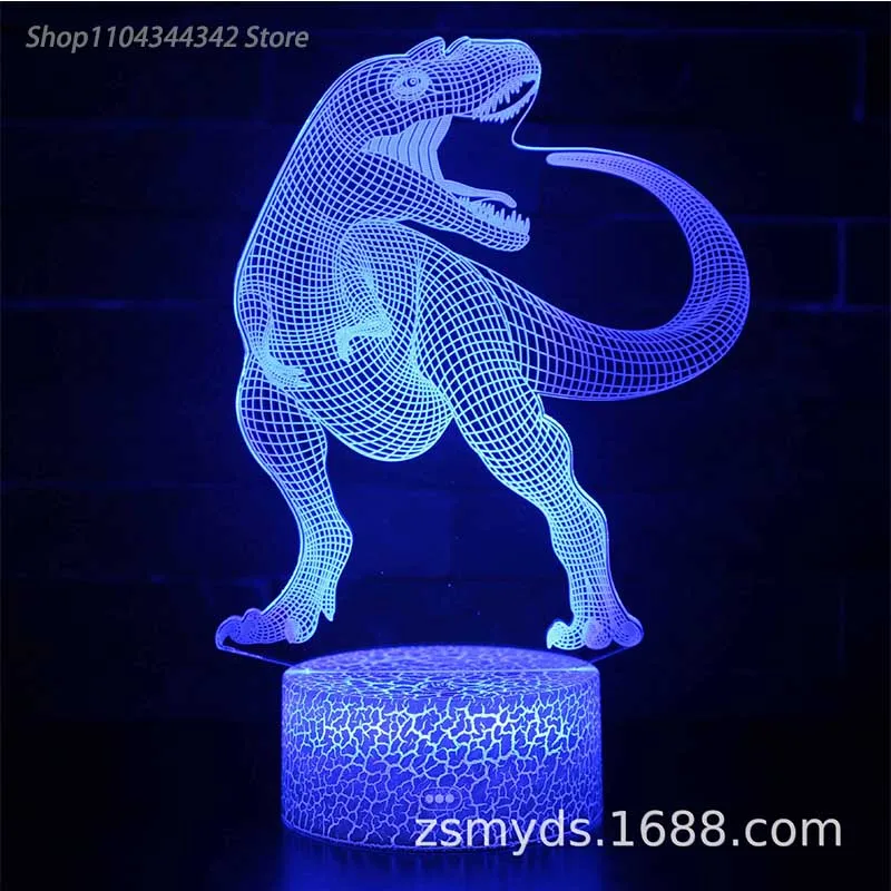 

Dinosaur 3D Acrylic Creative New Special Night Light Living Room Bedroom Bedhead Creative Parent Child Gift Decoration Light USB