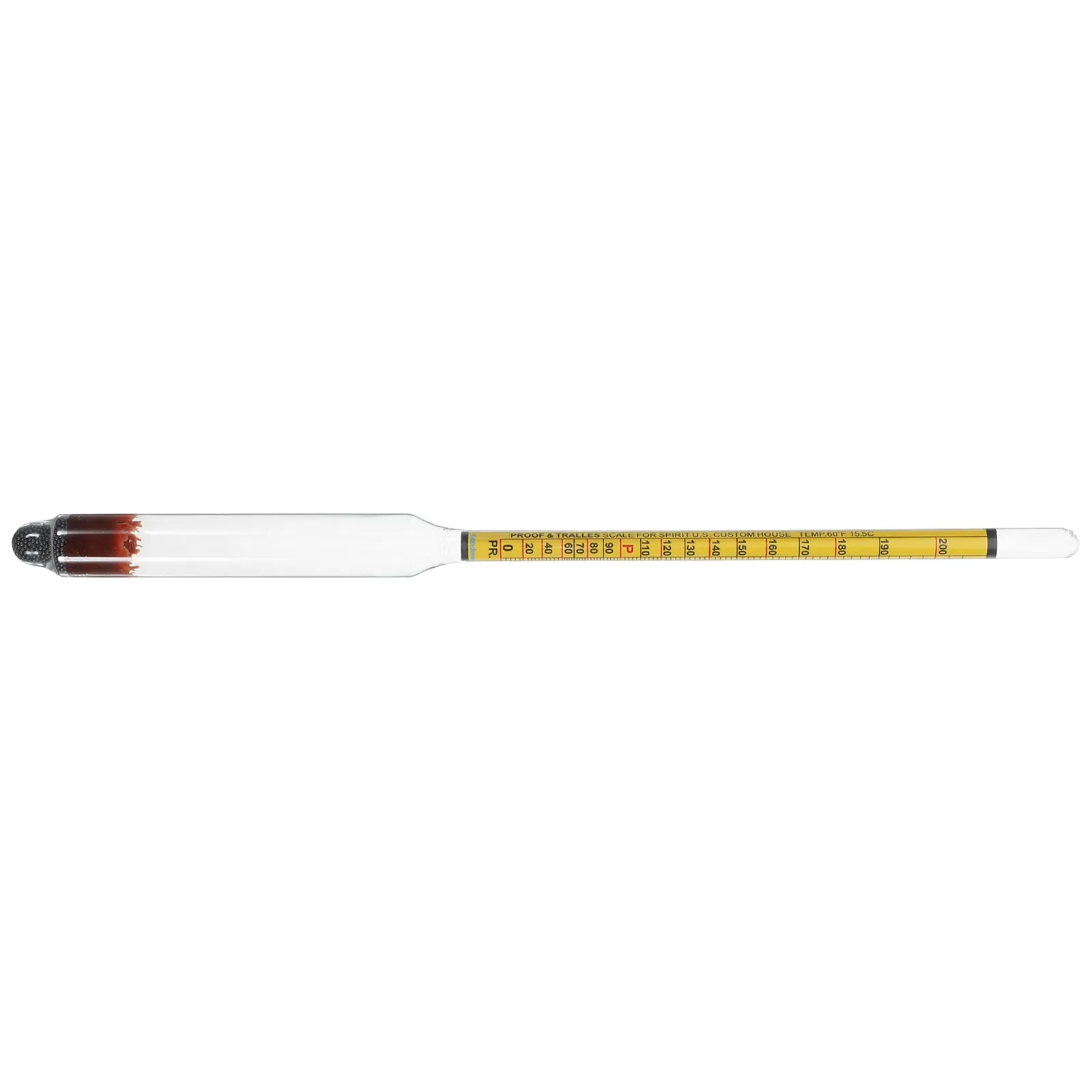 Alcohol Hydrometer for Wine Liquor Testing – Glass Precision Alcohol Content Measuring Tool 0-100%