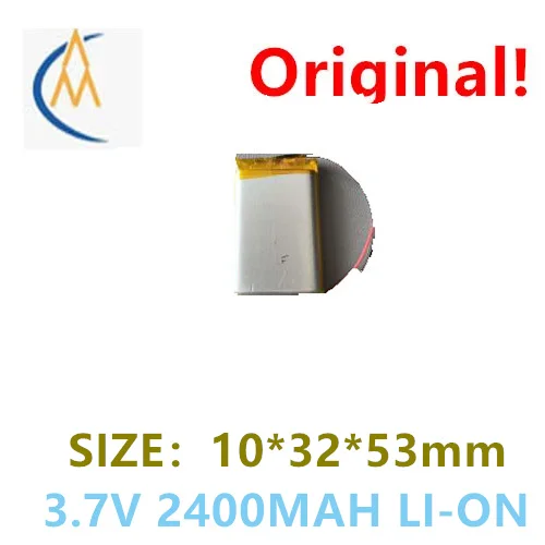 buy more will cheap Original genuine 103253 lithium rechargeable battery 2400MAH 3.7V with wire capacity of 1.25 heads