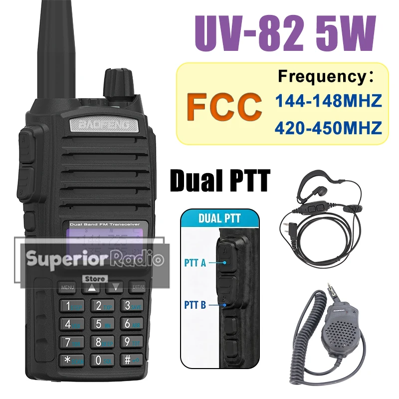 baofeng-uv-82-ワーキートーキー-5w-2000mah-fcc-144-148-420-450mhz-デュアルバンド-デュアルptt-ディスプレイ-128チャンネル-アウトドアキャンプ用-双方向無線機