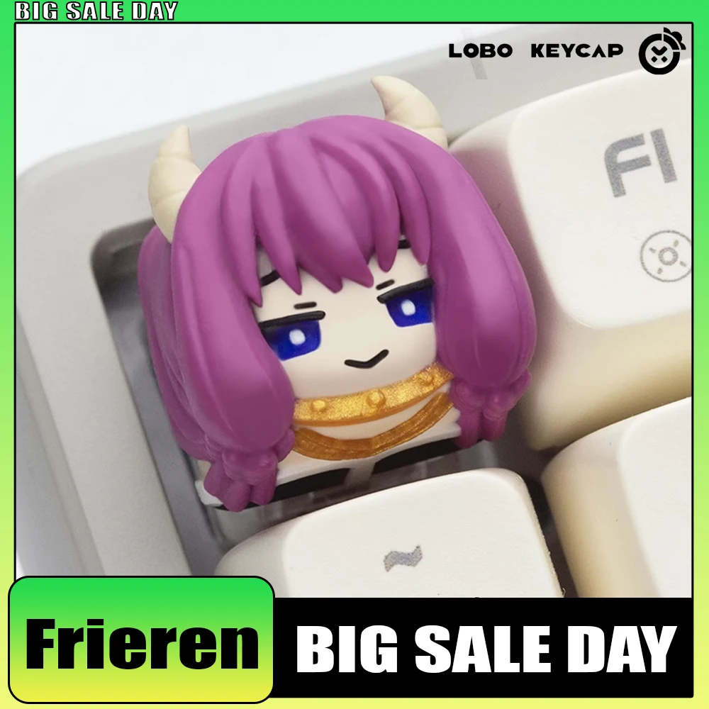 Frieren Keycap Frieren: Keayboard Keycap Cartoon Hars Gepersonaliseerde Anime Art Mechanische Toetsenbordtoetsen Voorbij De Reis