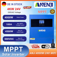 4KW 24V Solar Inverter Hybrid Pure Sine Wave Inverter Off Grid 220V MPPT PV 500VDC Solar Charge Controller With WiFi
