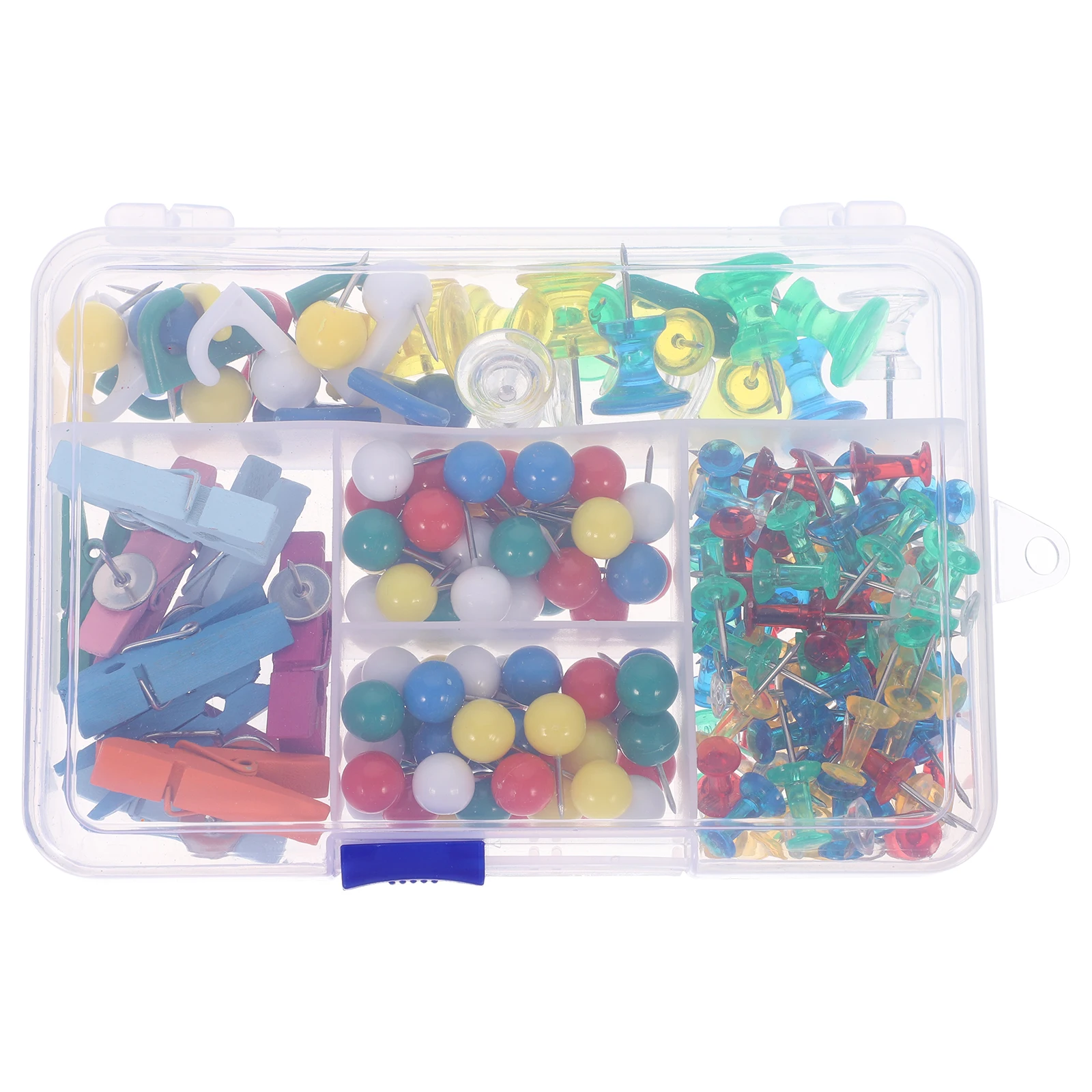 200pcs Office Pushpins Multi-Use Thumb Tacks Bulletin Thumbtacks Map Pushpin Reusable Small Push Pins Durable Compact Thumb Pins