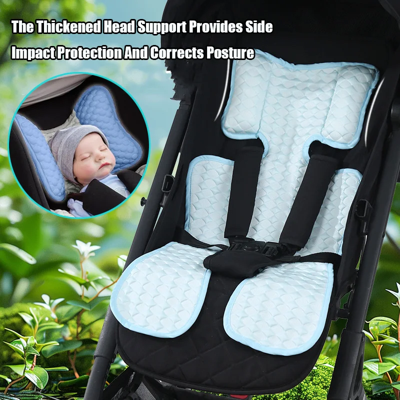 Baby Stroller Car Seat Cooling Pad Mink Dot Summer Stroller Cooler Mat Anti-Slip Infant Pram Carseat Cooling Insert Liner Pad