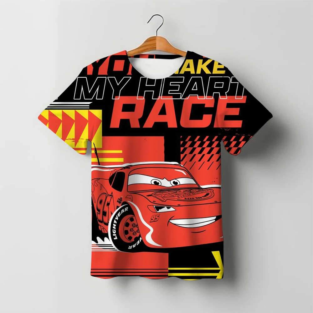 

Футболка с молнией Маккуин, топы с героями мультфильмов аниме, летние дышащие футболки с цифрами для малышей, одежда для маленьких детей, подарок на день рождения