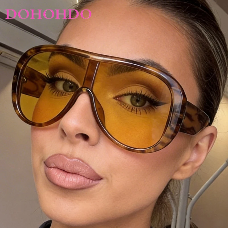 

Trendy Punk Oversized Pilot Women Sunglasses Brand Designer Men Shades Outdoor Sports Driving Travel Windproof Goggles UV400