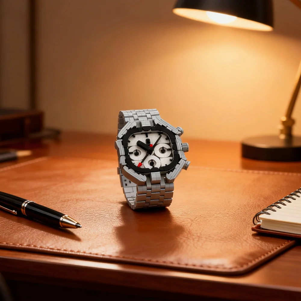 

MOC-233992 Omegaed Speedmaster Watch Building Blocks Model Creativity Bricks Watch Assembly Educational Toys Kids Birthday Gifts