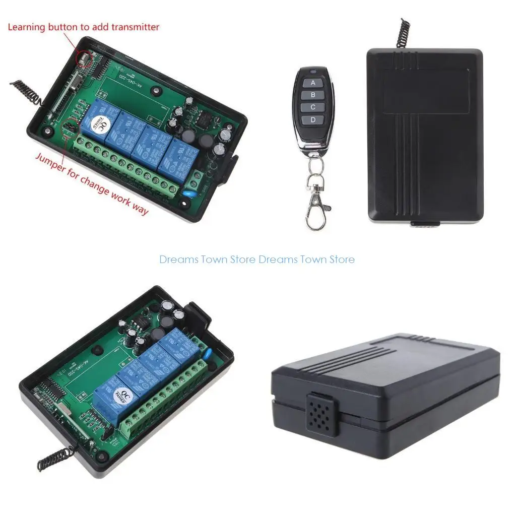 

HX6A 433Mhz Working Frequency AC85V-250V Remote Control Set for Garage Doors Gate