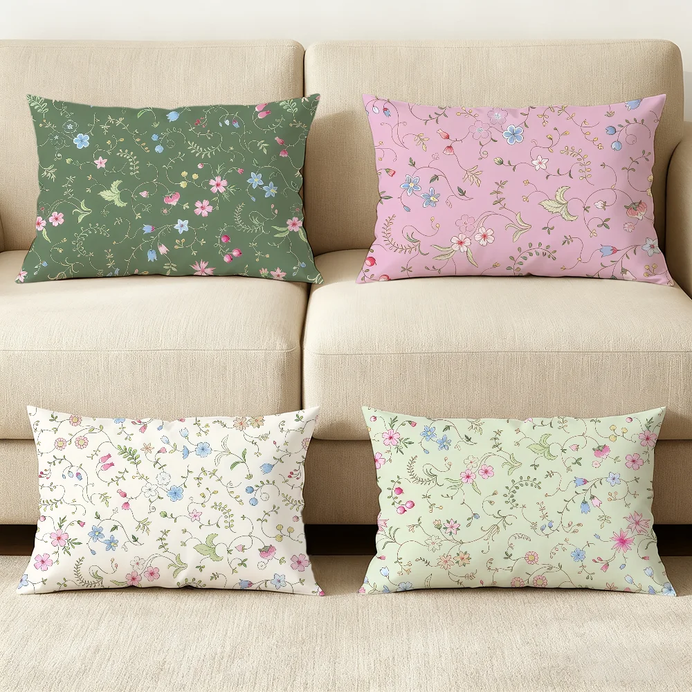 Minimalist art floral patterns c cushion cover Hit product Sofa living Room Office Rectangle Pillow Home Coffee Shop Bedding