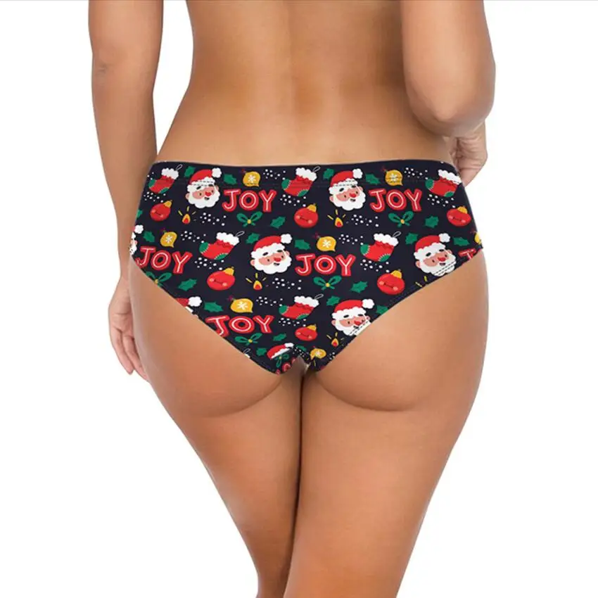 6pcs Christmas Underwear for Women Funny Holiday Panties Wife Gift Female Low Waist Panti Girls Breathable Tanga S M L XL