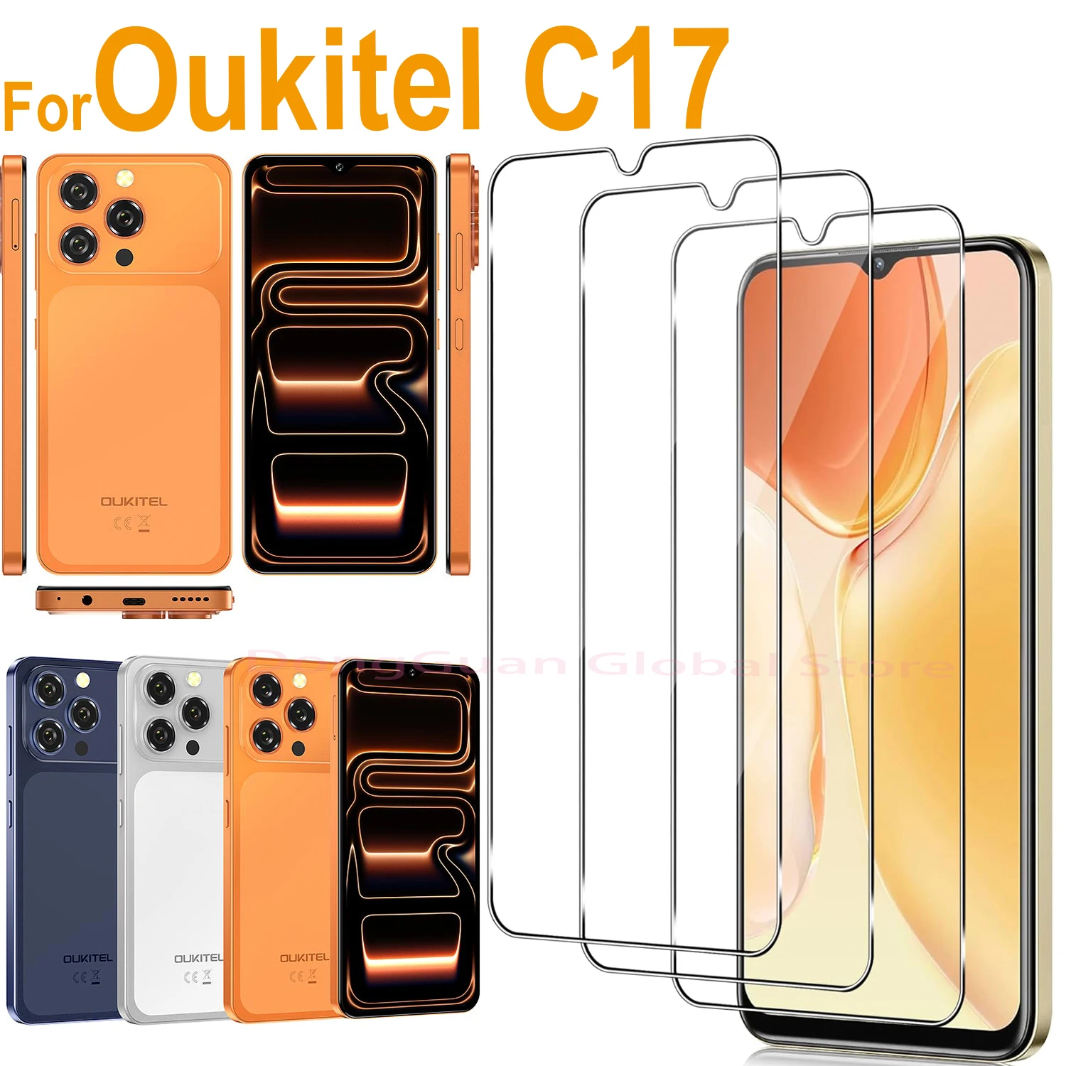 1/2/3/4 шт. Защитное стекло для экрана Oukitel C17, закаленное стекло