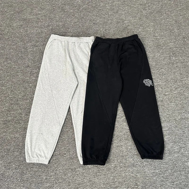 

Черные брюки Mertra с вышивкой логотипа, мужские и женские спортивные штаны из чистого хлопка большого размера на шнурке