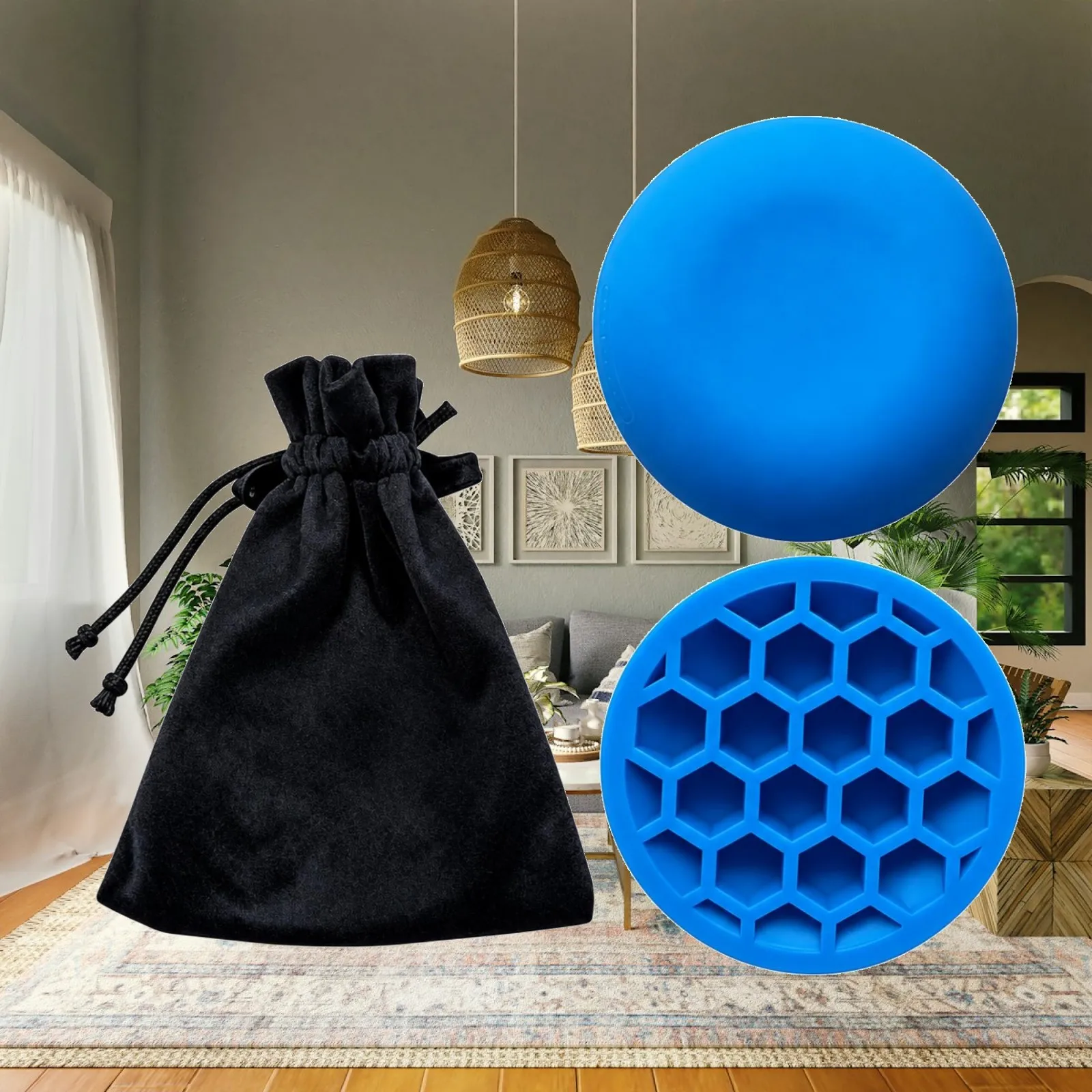Portable Golf Training Pad with Honeycomb Underside Silicone Swing Practice Aid for Golf Mat Balance Posture Equipment