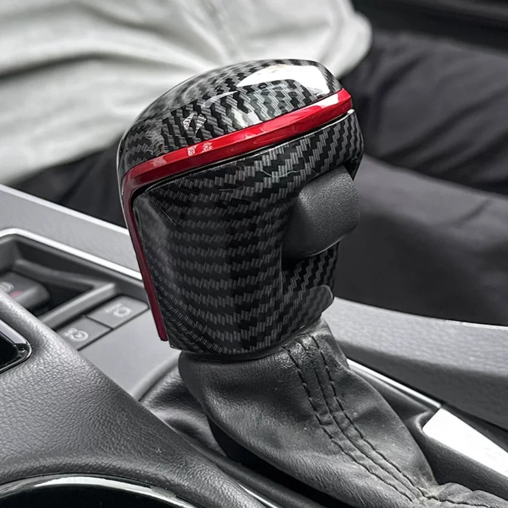 Couvre-Pommeau de Levier de Vitesses Aspect Fibre de Carbone pour Toyota Corolla 2019-2024 Camry 2018-2023 Accessoire Intérieur de Voiture