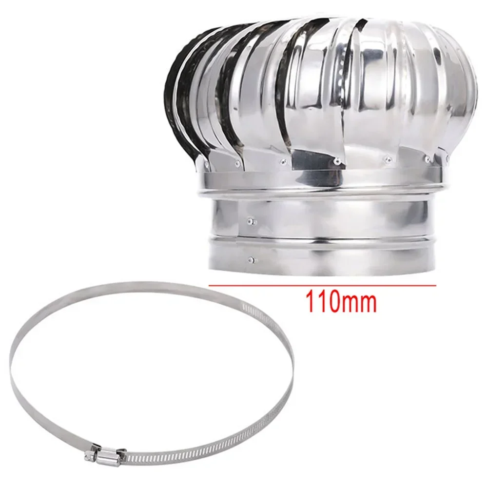 1pcs Stainless Steel Top Cover Chimney Cowl Cap Pot Guard Rotating Flue Pipe Protect Cover Cap Vent Top Exhaust Home Improvement