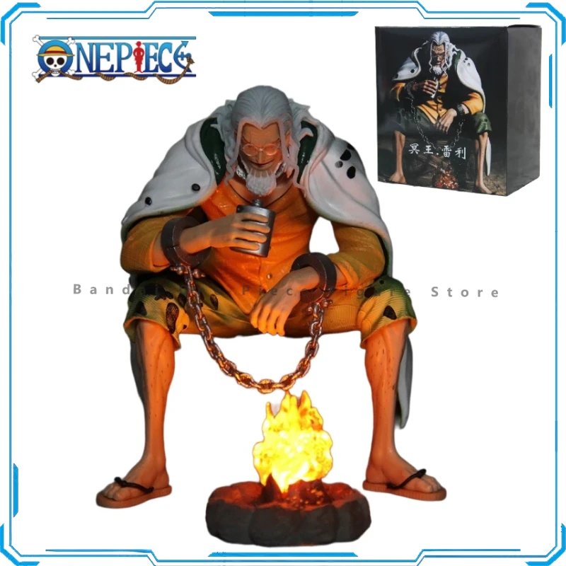 

In Stock One Piece BT Seated Rayleigh Pluto Bonfire Drinking Figure Model Ornament Statue Gift