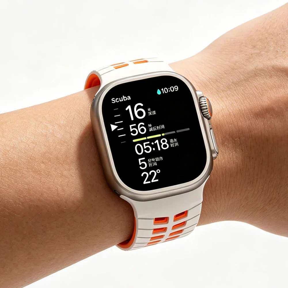 Silikon-Sportarmband für Apple Watch Band 49mm 46mm 45mm 44mm 42mm Correa Armband iWatch Series 11 10 9 8 7 6 5 SE3 Ultra 3 2 – Detail 32