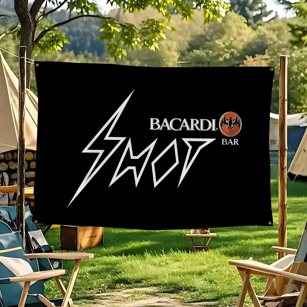 B-Bacardi-Flaggen, Flaggen für Zimmer, Schlafzimmer, Zuhause, Outdoor, Wandbehang, Konzertdruck, Kunstbanner