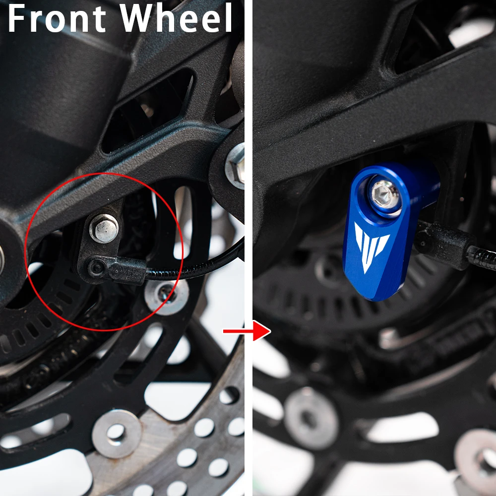 For YAMAHA MT07 MT09 MT03 YZFR3 YZFR6 YZFR7 YZF R6 R7 Motorcycle Front Rear Wheel ABS Sensor Protection Guard Cover MT 09 03 07