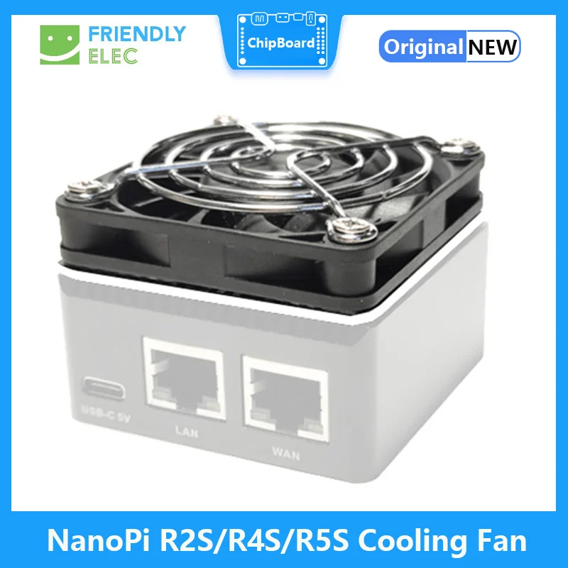 NanoPi-ventilador de refrigeración R2S R4S R5S, carcasa de aleación de aluminio, Control protector