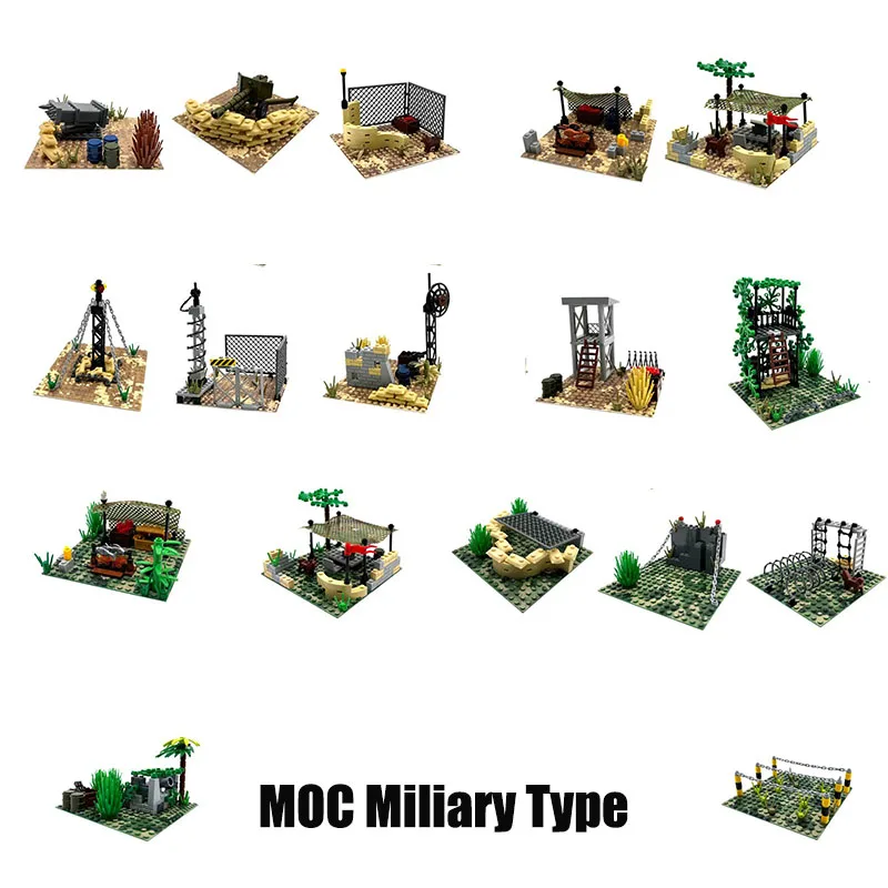 

Product Name: MOC Series Desert Jungle Military Scene Command Camp DIY Assembly Small Particle Kids Toys Gift