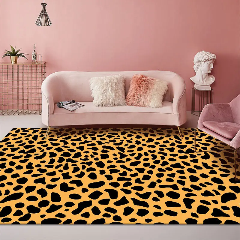 

Modern Abstract Art design Living room decoration Furry carpet Nordic style bedroom sofa cloakroom Simple line soft rug