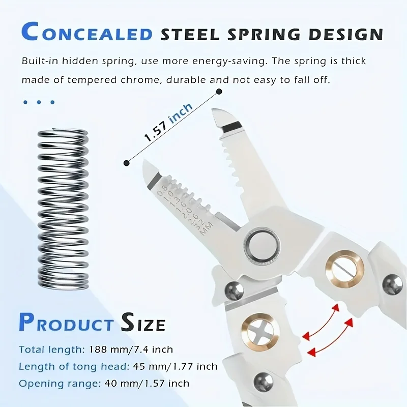 Special Wire Stripper For Electrician 6 In 1 Multifunction Wire Pliers Tool For Electric Cable Stripping Cutting And Crimping