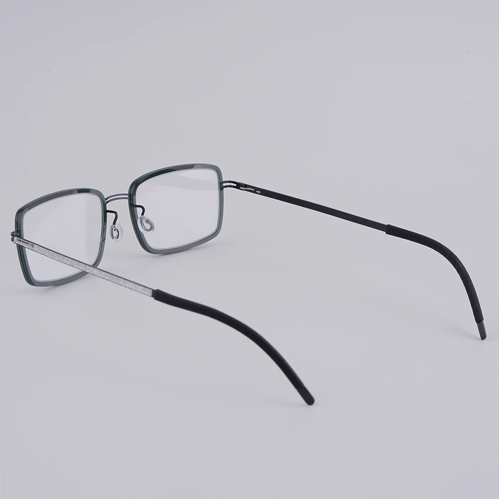 New Men Business Rectangle Glasses Frame V462S Titanium Acetate Handmade Retro Eyeglasses Luxury Gold Square Spectacle Eyewear