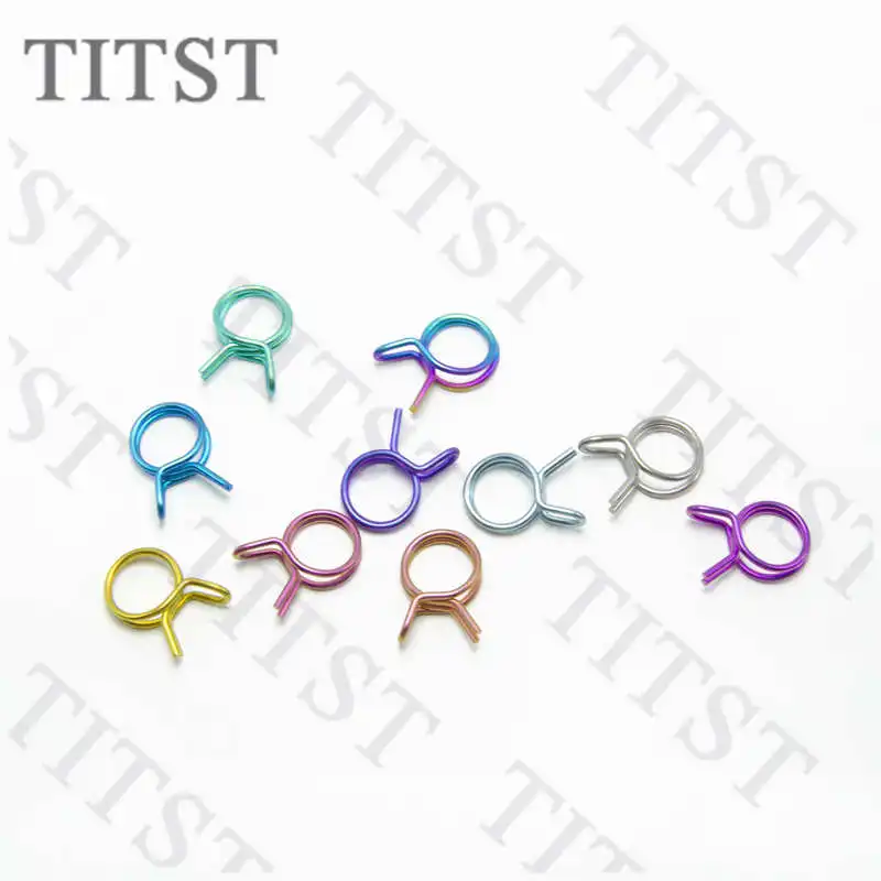 TITST  Upper Pump Tubing Air Filter Waste Oil Pipe Fuel Line Spring Clips Clamps Sealing Hose Motorcycle Clips Clamp