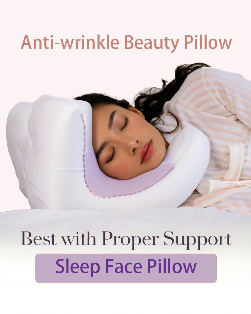 Perfect Facial Massage Pillow Ultra Soft Cushion Sleep Pillow Beauty Sleep Anti-Wrinkle Neck Massage Travel Plane Train Massage