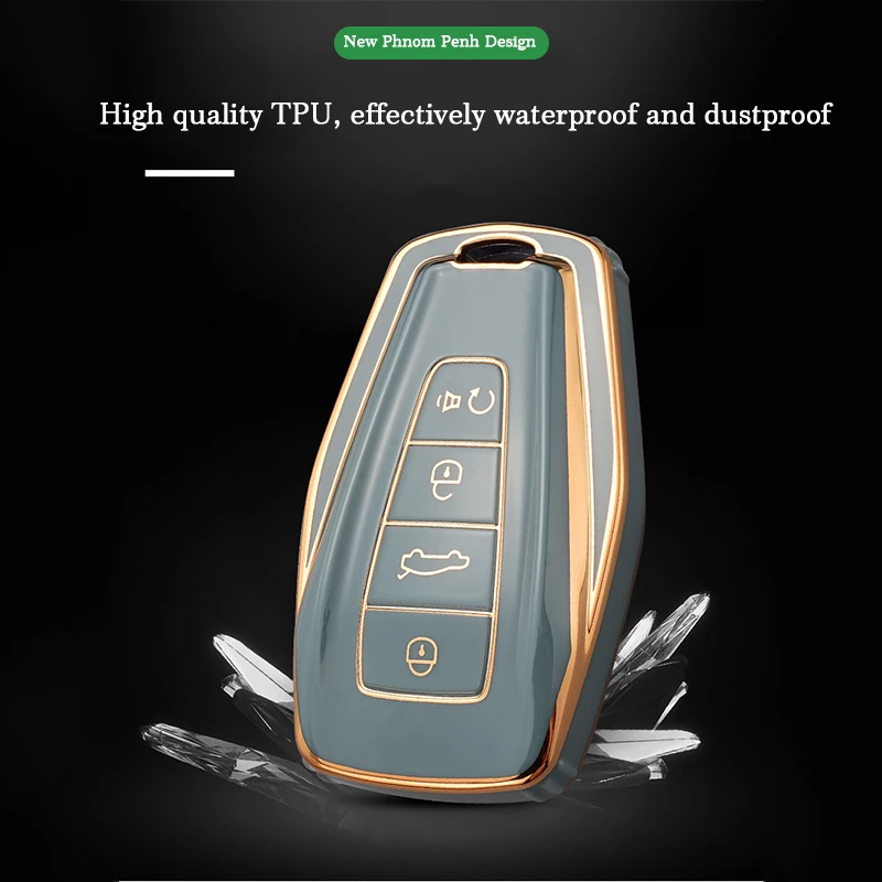 Soft TPU Car Key Cover Case for Geely Coolray Monjaro Atlas Emgrand Boyue Global Kulrey Hawk GX7 Okavango SUV GT GC9 Accessories