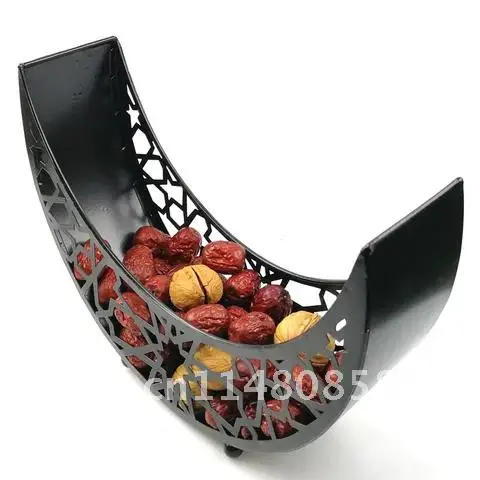 

30CM Creative Iron Storage Tray New Handicraft Decoration Design Eid Al-Fitr Desktop Coffee Table Decoration Tray