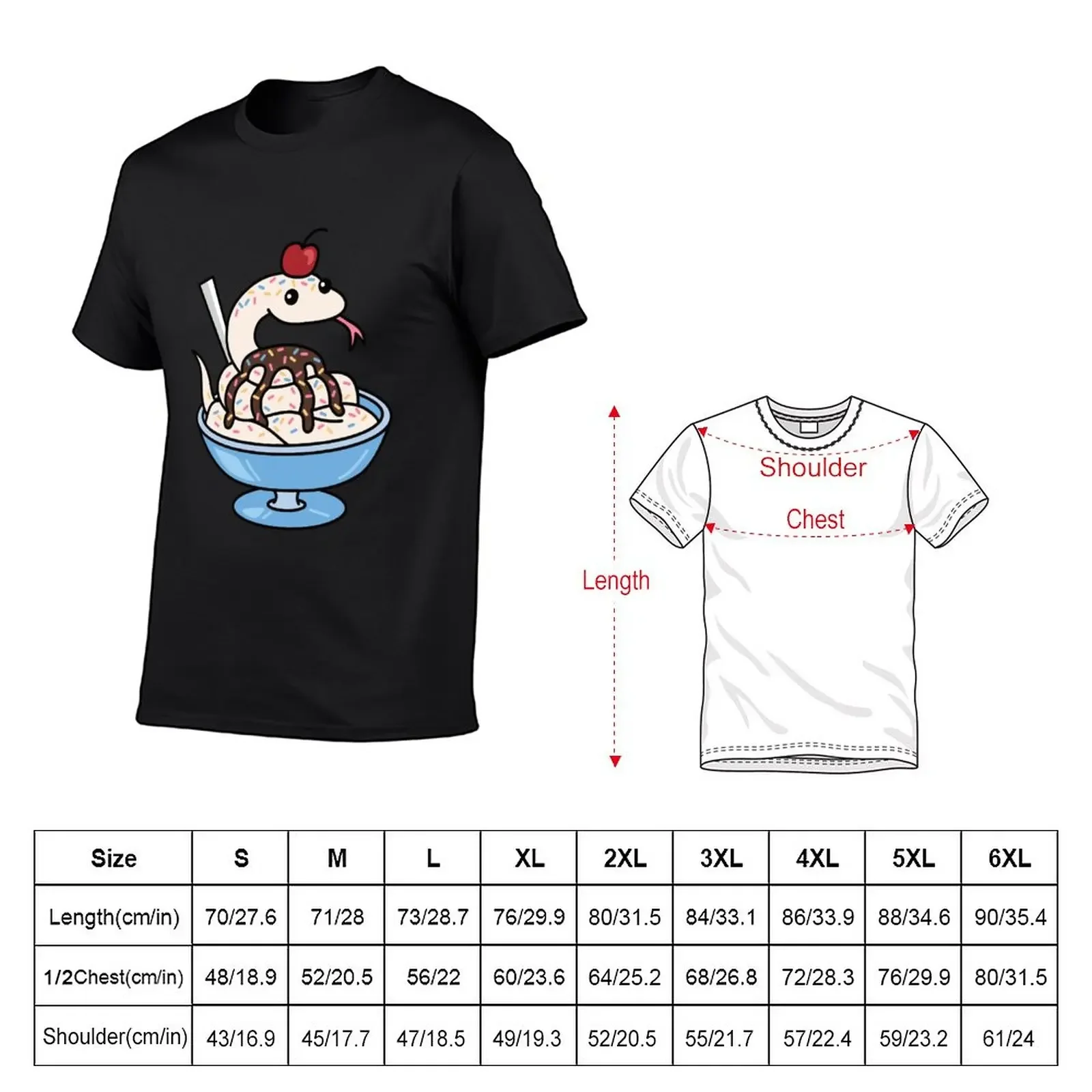 Sundae Snek T-Shirt custom shirt man clothes graphic t shirt vintage men clothing