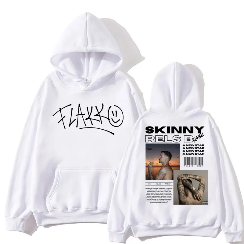 Rapper RELS B Skinny Flakk A New Star Album Hoodies Men Women Trendy Hip Hop Harajuku Sweatshirt Warm Oversized Y2k Long Sleeve