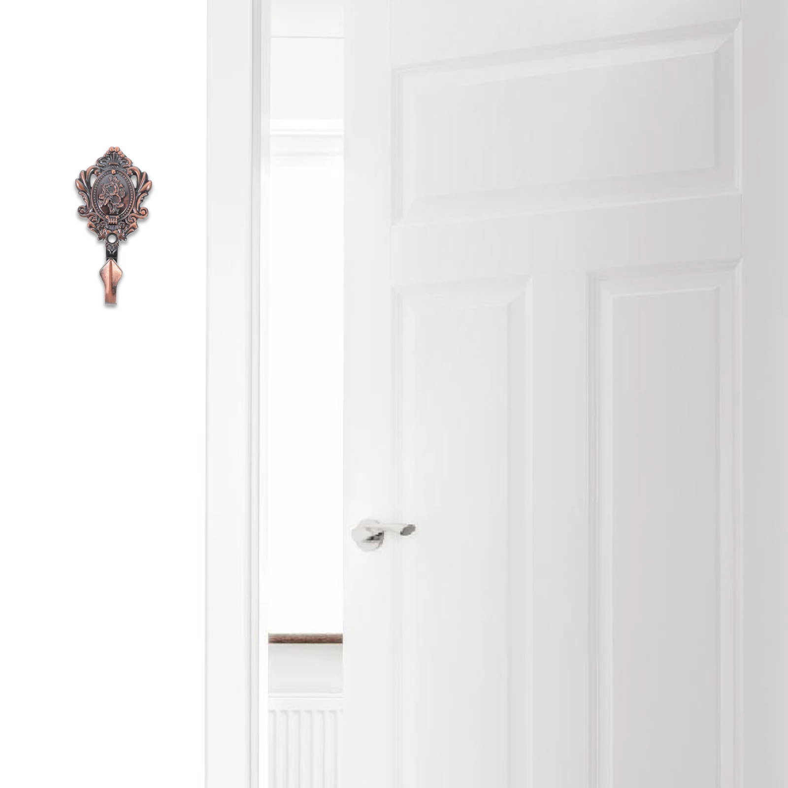 

2 Pcs Bronze Wall Hook Curtains Rustic Buckle Gold Accessories Office