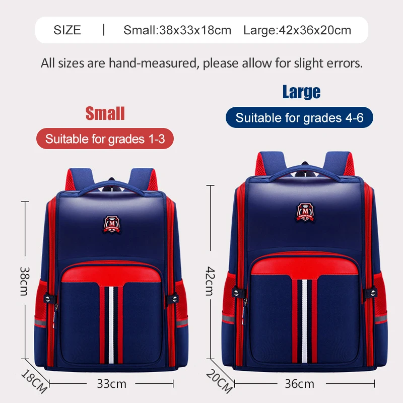 Elementary school bags large capacity kids british style girl ergonomic boys primary school backpack