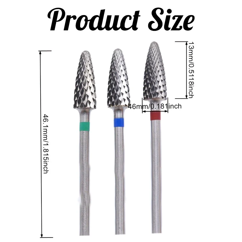 Frese professionali Russia Piccola punta da trapano in acciaio al tungsteno, per trapano elettrico per nail art Strumento per accessori per manicure e pedicure