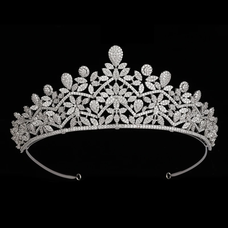 

Tiaras and Crown HADIYANA Fashion Elegant Wedding Hair Accessory Headband Get Engaged Hair Jewel Zircon BCY6011 Corona Princess